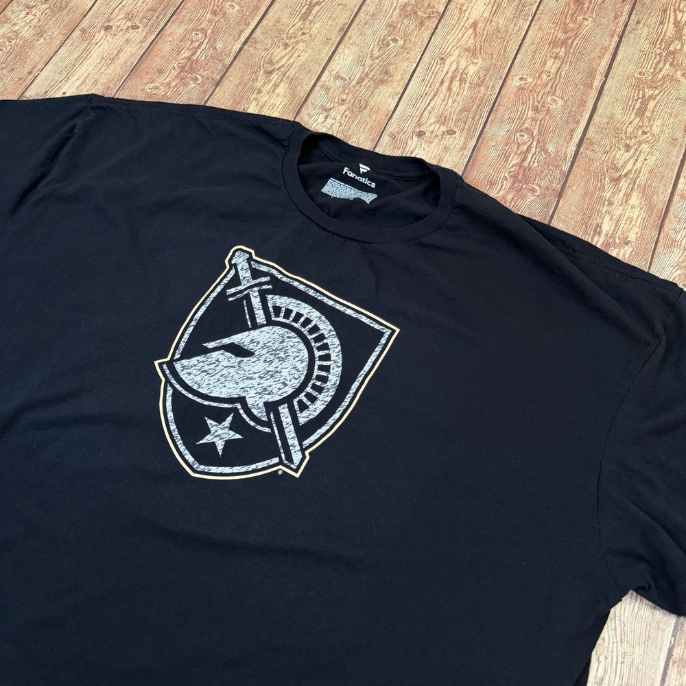 Fanatics Army Black Knights T Shirt Mens 3XL Black Distressed Logo Tee